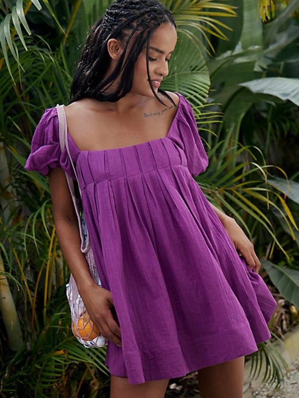 Free People Angele Mini Dress Magenta